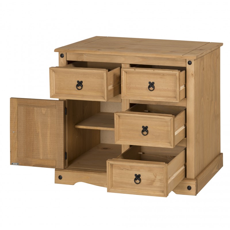 Corona 1 Door 4 Drawer Small Sideboard